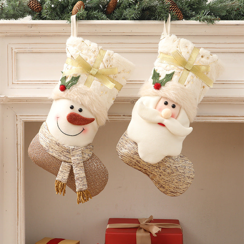 Charming Nordic Elegance: Snowman and Santa Christmas Socks Collection
