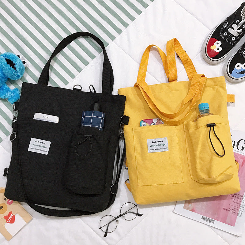 Square Canvas Bag for Women With One Shoulder Slung