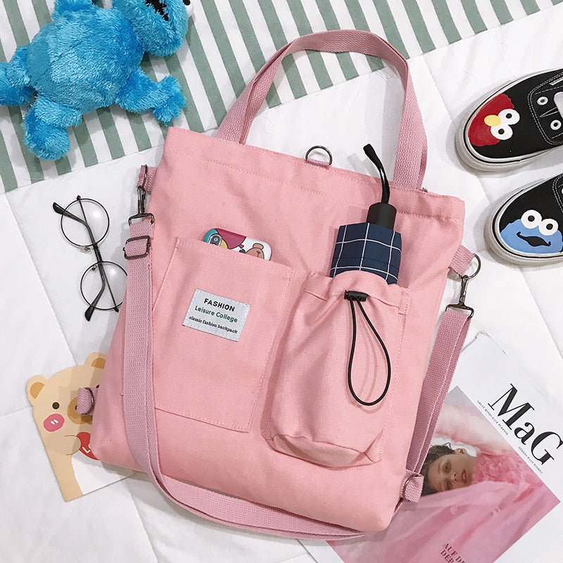 Square Canvas Bag for Women With One Shoulder Slung