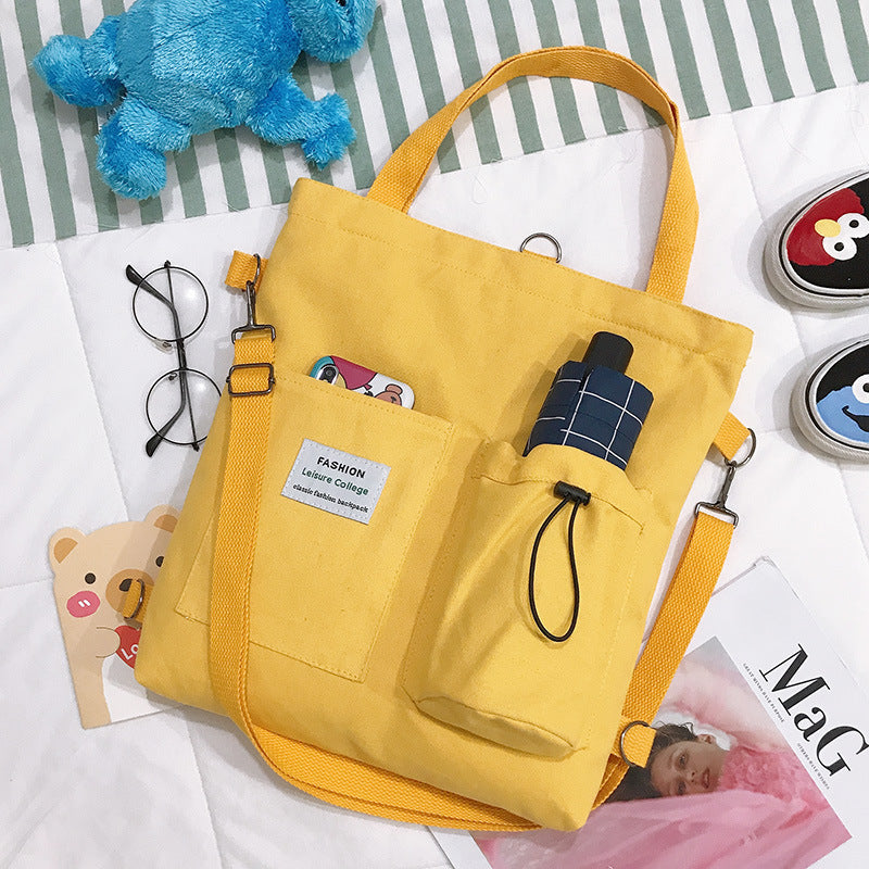 Square Canvas Bag for Women With One Shoulder Slung