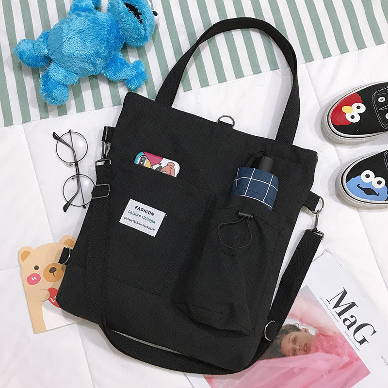 Square Canvas Bag for Women With One Shoulder Slung