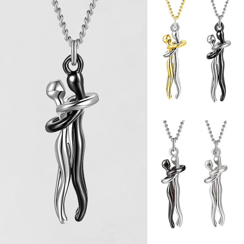 Affection Elegance Duo Necklace - Romantic Unisex Clavicle Chain for Couples