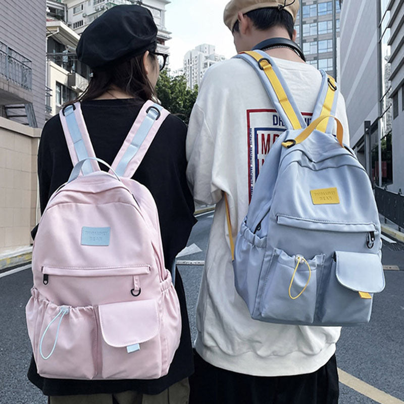 Nylon Waterproof Backpack School Bag Junior High School Student