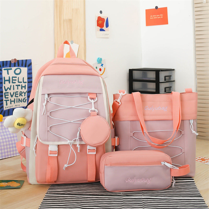 3-Piece School Bag Student Backpack (Pack of 3)