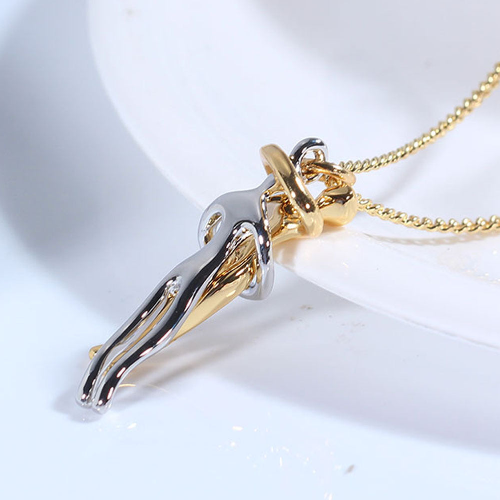 Affection Elegance Duo Necklace - Romantic Unisex Clavicle Chain for Couples