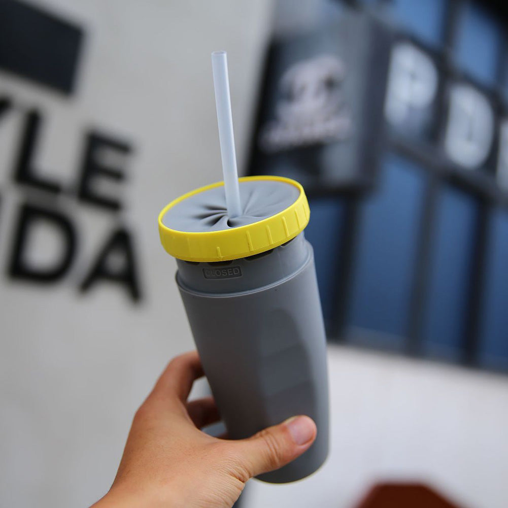 Insulated Travel Tumbler with Straw - Portable Sippy Water Bottle for Children and Adults