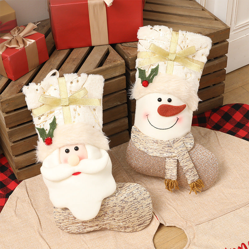 Charming Nordic Elegance: Snowman and Santa Christmas Socks Collection