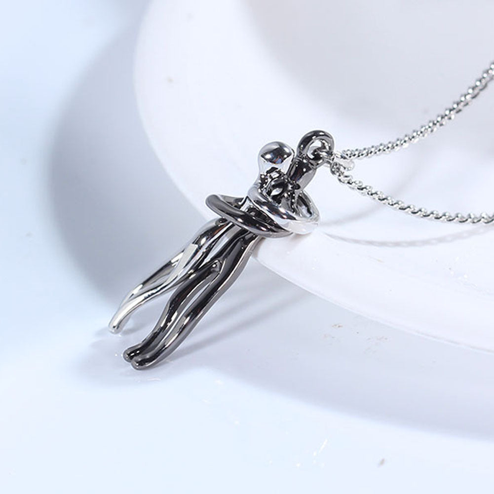 Affection Elegance Duo Necklace - Romantic Unisex Clavicle Chain for Couples