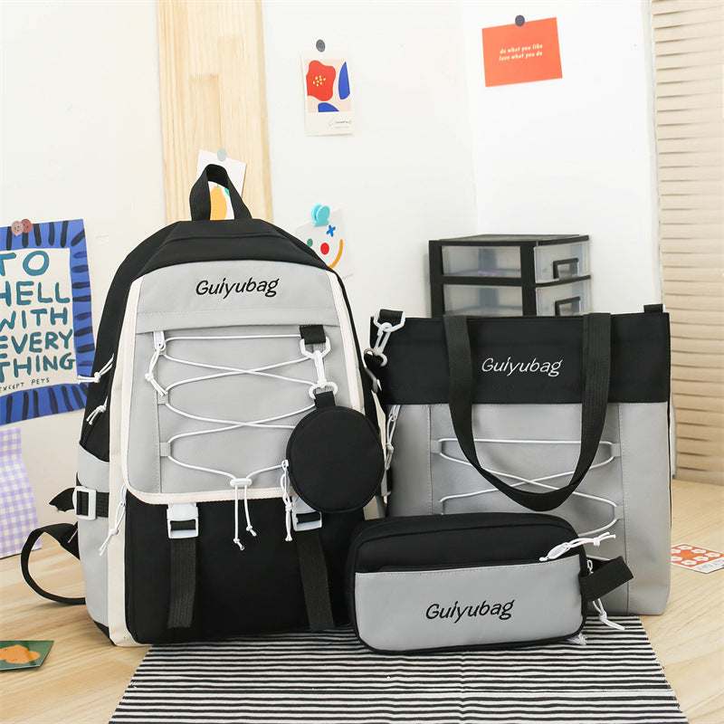 3-Piece School Bag Student Backpack (Pack of 3)