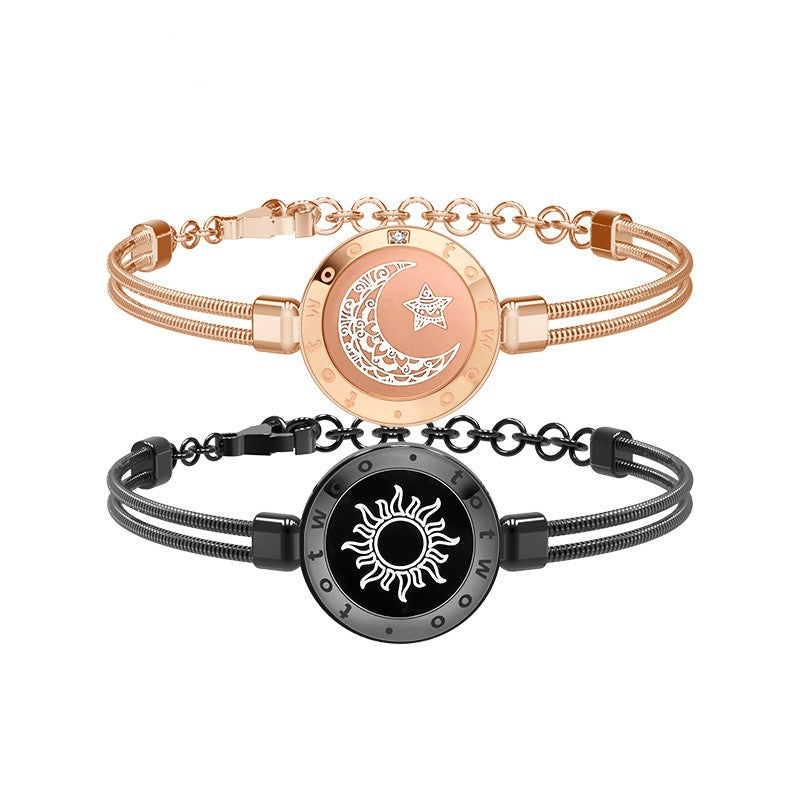 Sun-Moon Smart Sensing Couple Vibration & Light Bracelet