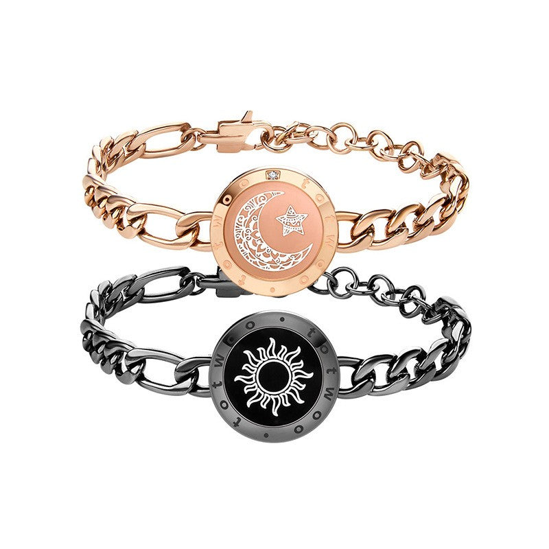Sun-Moon Smart Sensing Couple Vibration & Light Bracelet