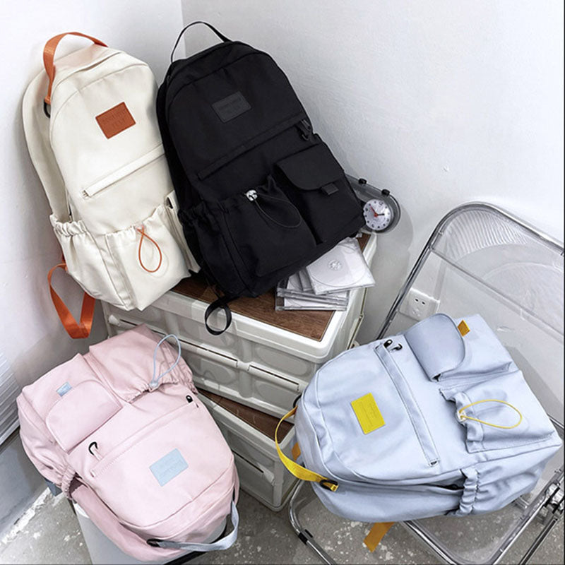 Nylon Waterproof Backpack School Bag Junior High School Student