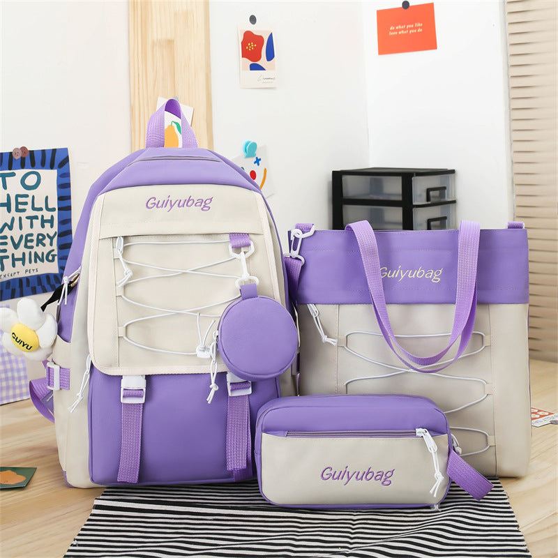 3-Piece School Bag Student Backpack (Pack of 3)