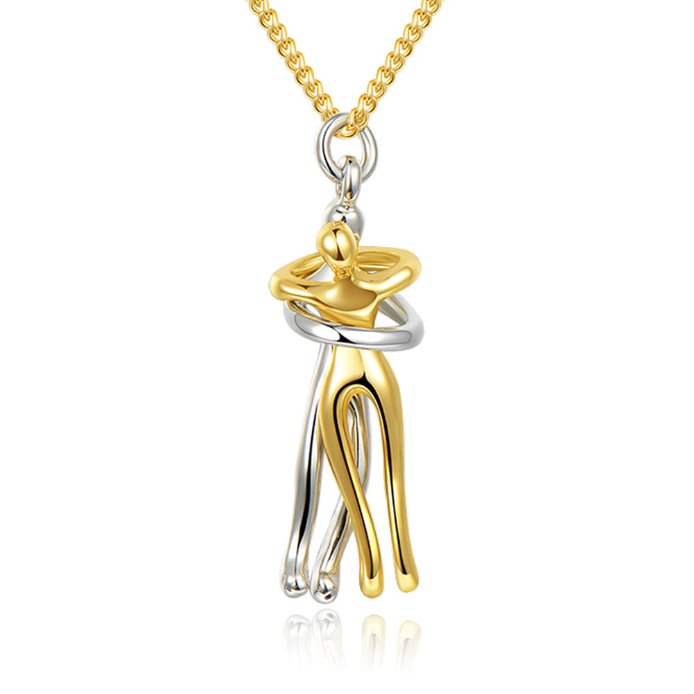 Affection Elegance Duo Necklace - Romantic Unisex Clavicle Chain for Couples