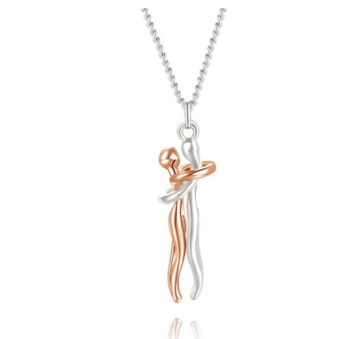 Affection Elegance Duo Necklace - Romantic Unisex Clavicle Chain for Couples
