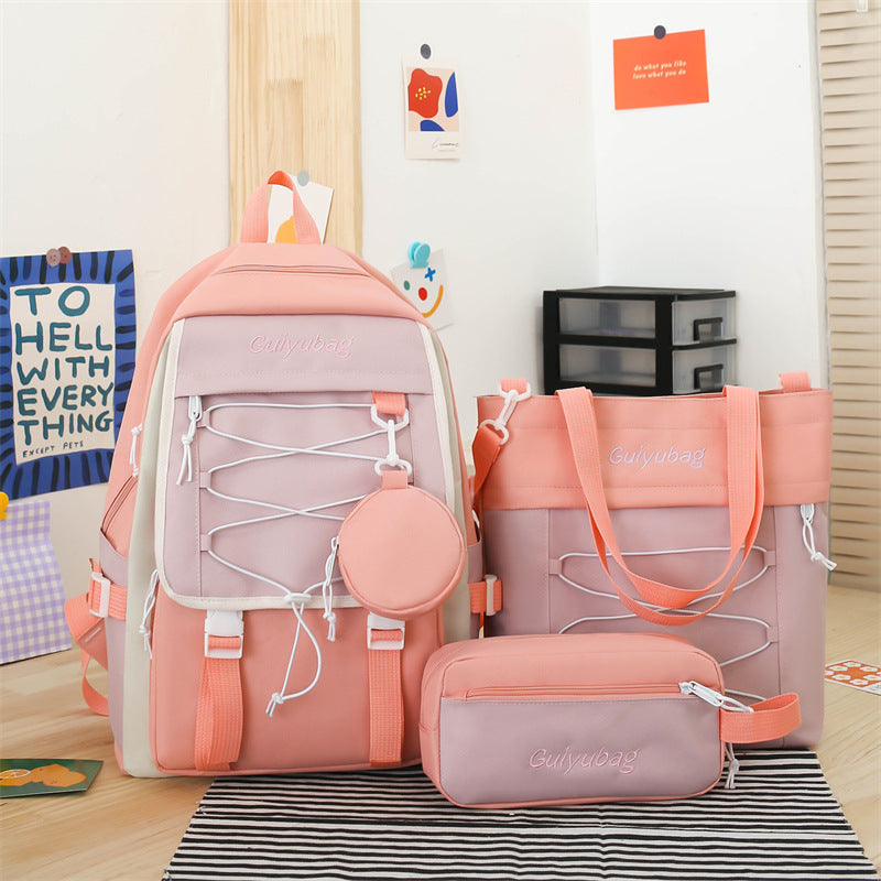3-Piece School Bag Student Backpack (Pack of 3)