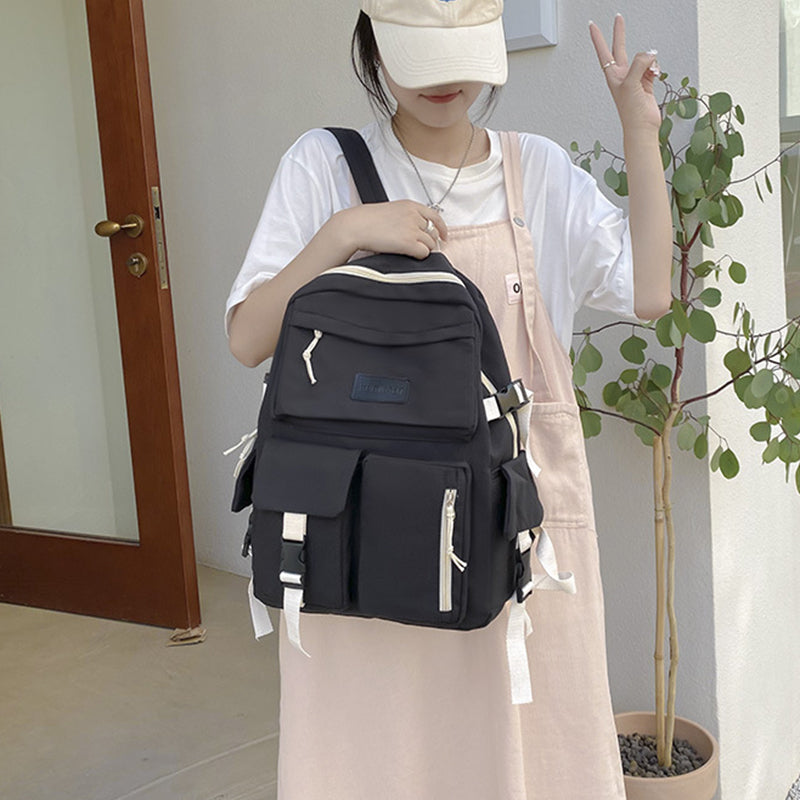 Large Capacity Junior High School Student Schoolbag Light And Simple