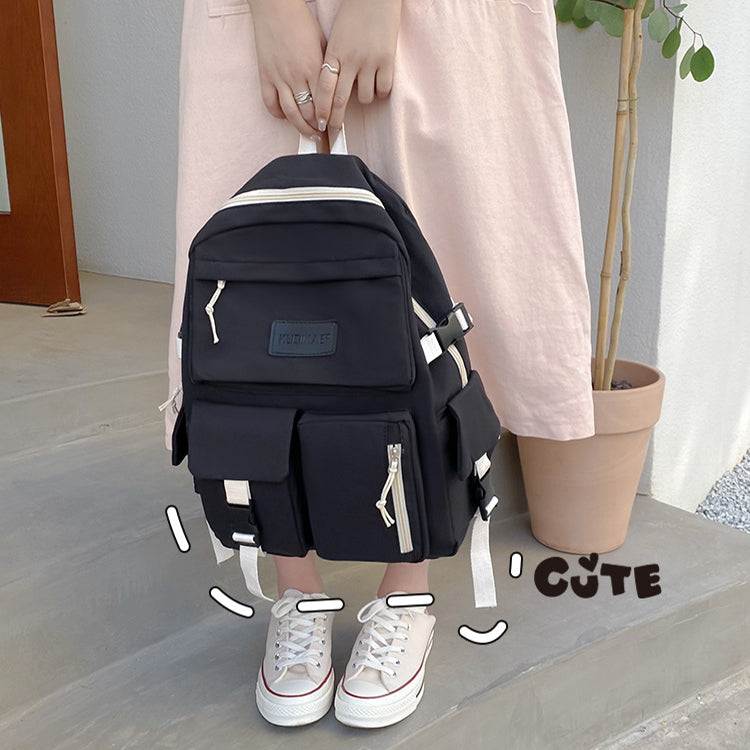 Large Capacity Junior High School Student Schoolbag Light And Simple