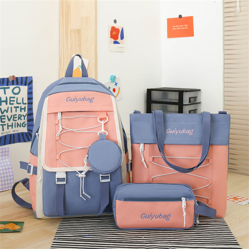 3-Piece School Bag Student Backpack (Pack of 3)