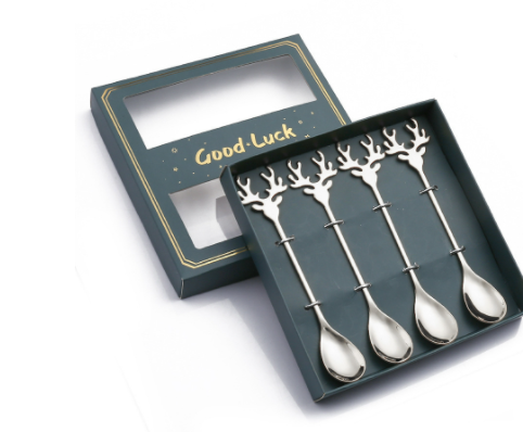 Christmas Dessert Spoon Fruit Fork Set