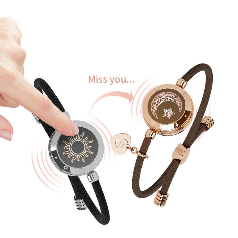 Sun-Moon Smart Sensing Couple Vibration & Light Bracelet