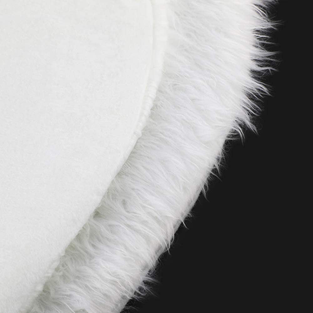 Karlı Elegance Beyaz Yılbaşı Ağacı Etek, Mutlu Noeller Süslemeleri için Peluş Kürk Halı
