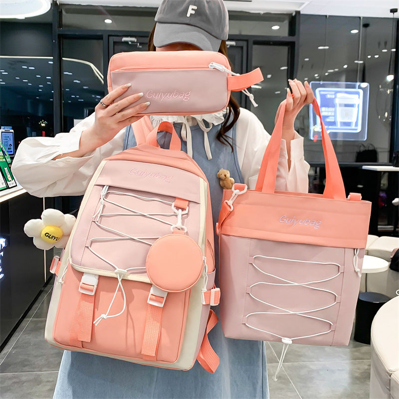 3-Piece School Bag Student Backpack (Pack of 3)