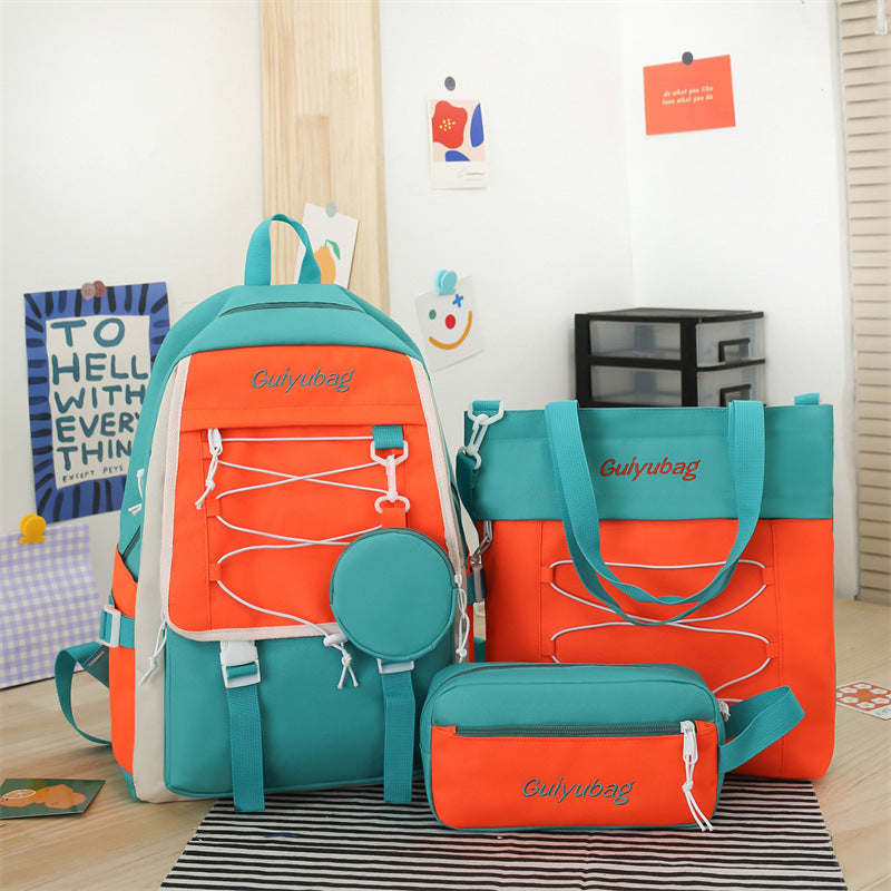 3-Piece School Bag Student Backpack (Pack of 3)