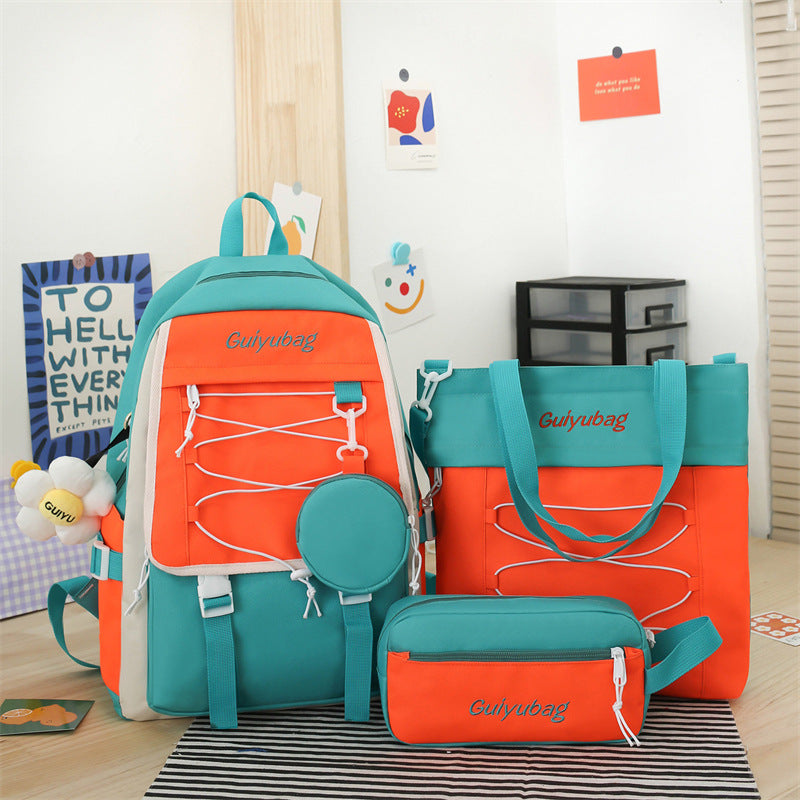 3-Piece School Bag Student Backpack (Pack of 3)