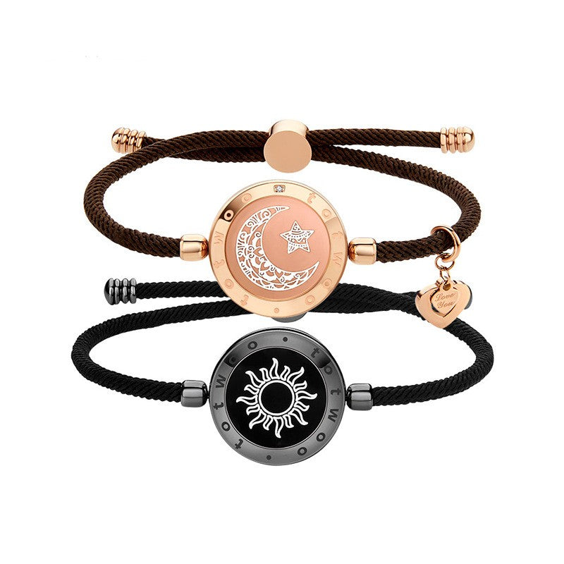 Sun-Moon Smart Sensing Couple Vibration & Light Bracelet