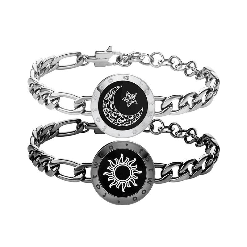 Sun-Moon Smart Sensing Couple Vibration & Light Bracelet