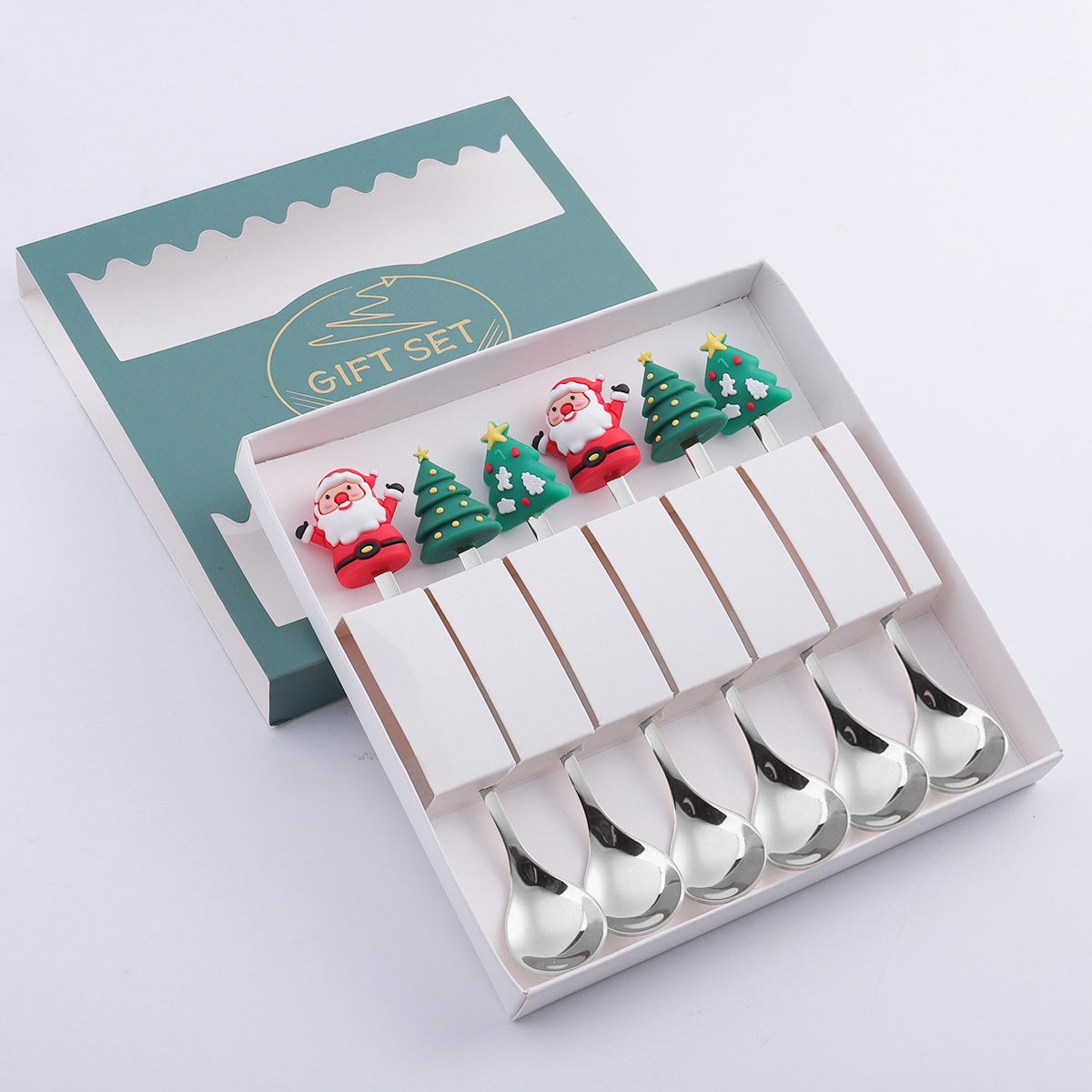 Christmas Dessert Spoon Fruit Fork Set