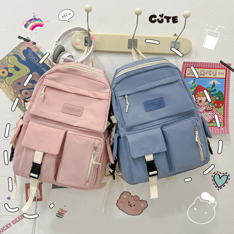 Large Capacity Junior High School Student Schoolbag Light And Simple