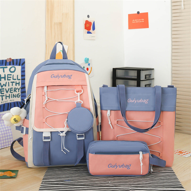 3-Piece School Bag Student Backpack (Pack of 3)