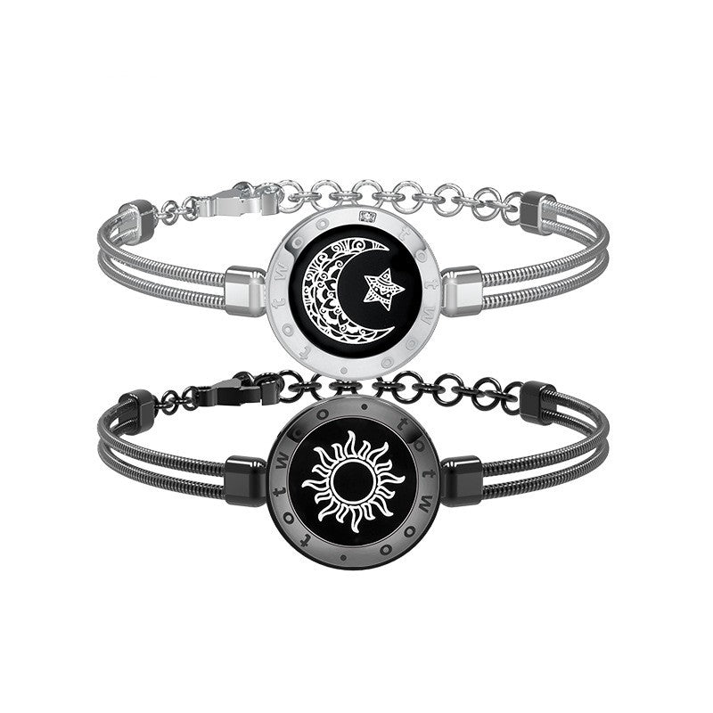 Sun-Moon Smart Sensing Couple Vibration & Light Bracelet