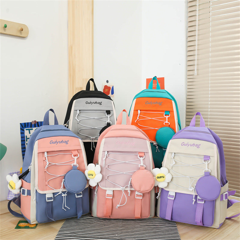 3-Piece School Bag Student Backpack (Pack of 3)