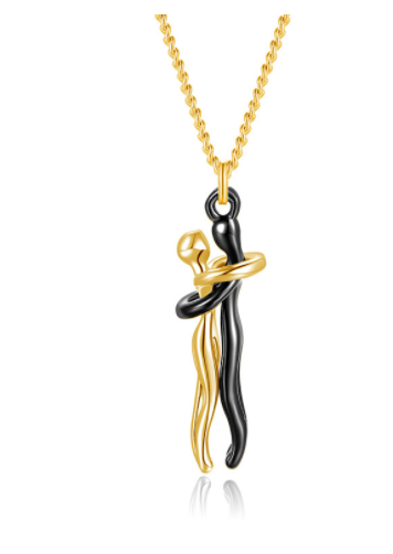 Affection Elegance Duo Necklace - Romantic Unisex Clavicle Chain for Couples