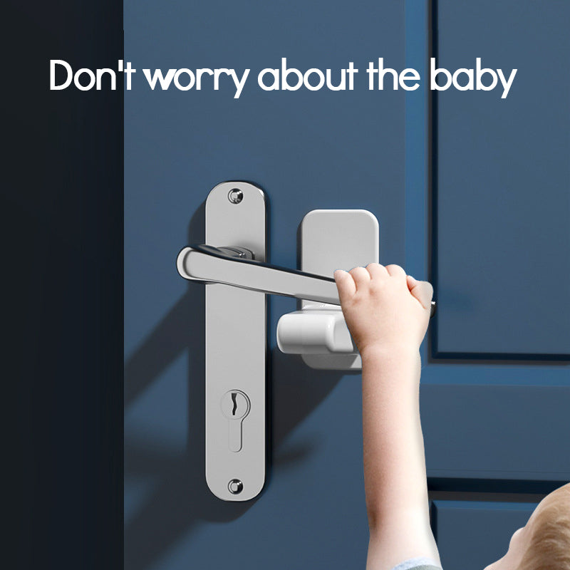 KeyGuard Child and Pet Safety Door Lever Lock with Anti-theft Feature and Door Stops