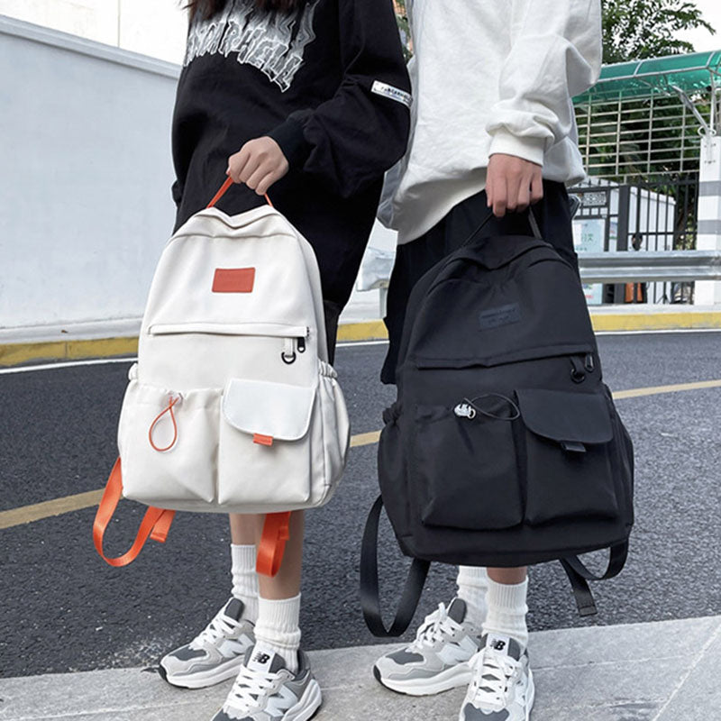 Nylon Waterproof Backpack School Bag Junior High School Student