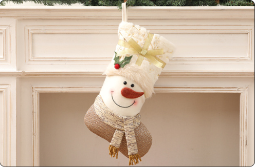 nordic style white christmas socks
