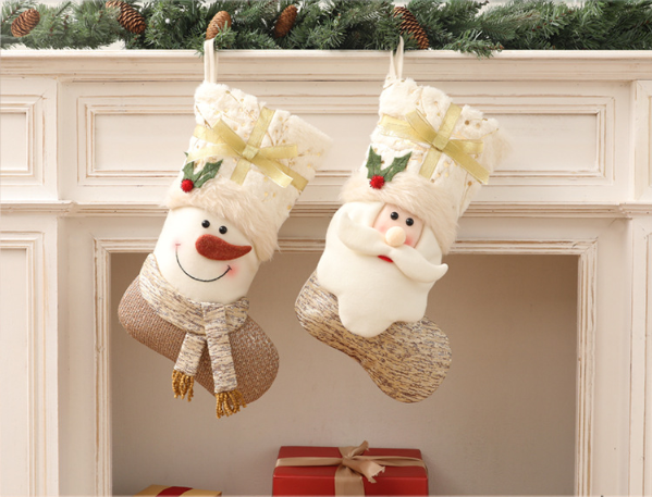 nordic style white christmas socks