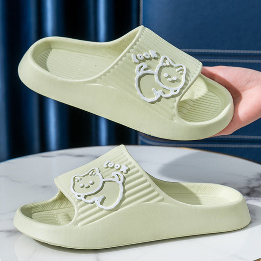 Cute Cat Slippers - Summer Women's Platform Slippers, Non-Slip Indoor Outdoor Shoes FINDOPIA