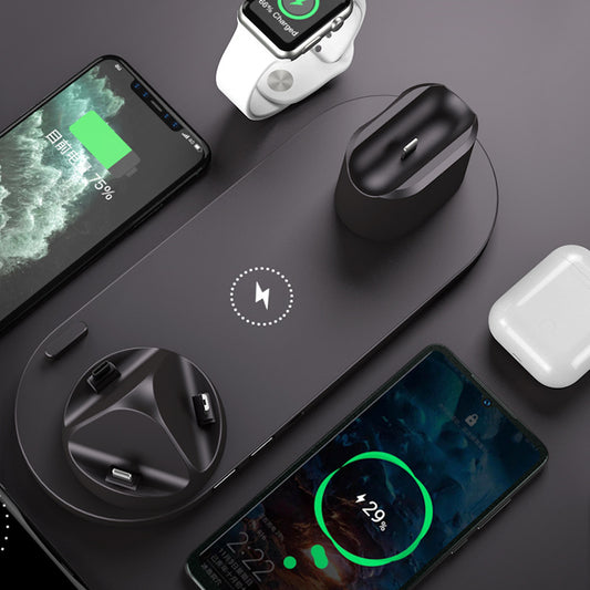 Wireless Charger For Multiple Devices Iphone & Samsung, Fast Charging Dock: 6 in 1 FINDOPIA