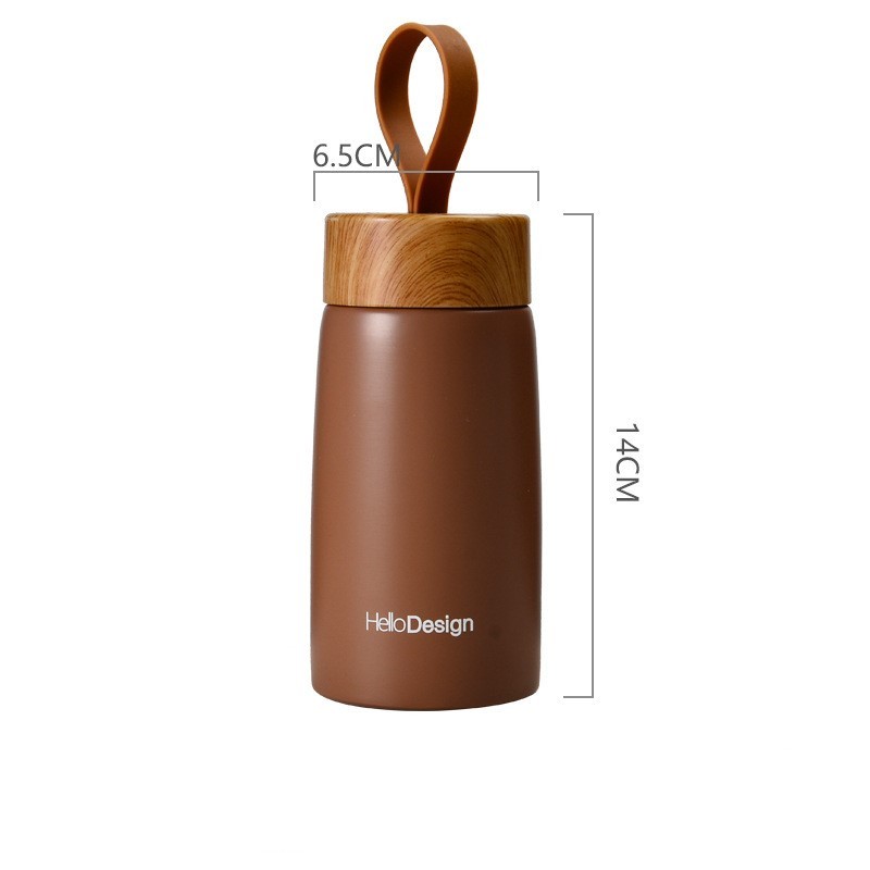 Bambou and Stainless Steel Coffee Flask, Mug 9.5 oz