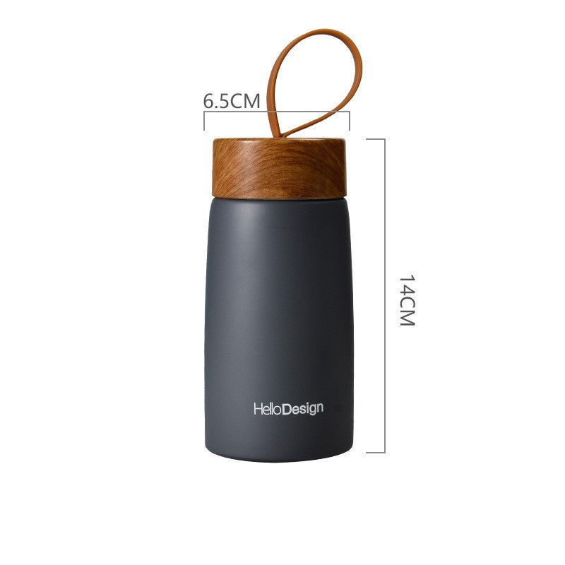 Bambou and Stainless Steel Coffee Flask, Mug 9.5 oz