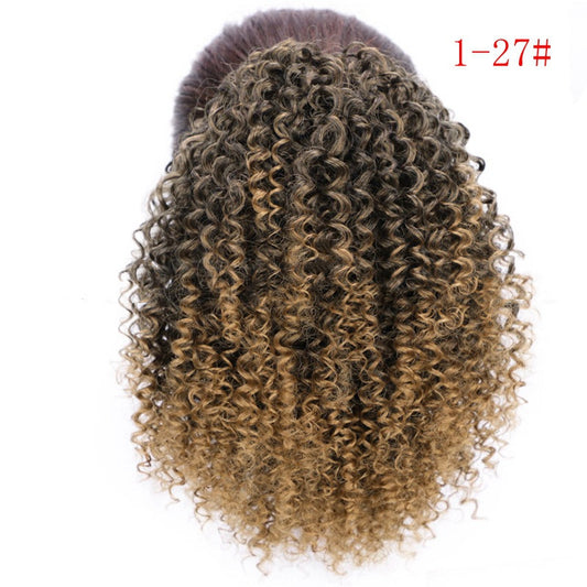 Women's African Drawstring Stretch Small Curly Wig FINDOPIA