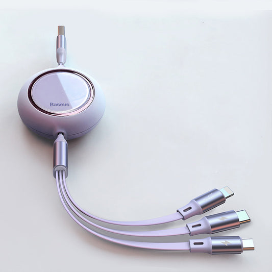 One Cable, Multiple Devices! Retractable Mobile Phone Charger Cable: Compatible with Apple and Multifunctional FINDOPIA