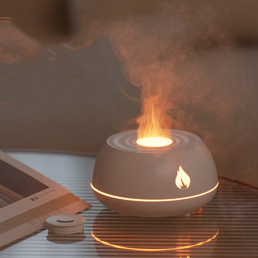 Flame Humidifier USB 130ml Aromatherapy and Colorful Light Humidifier FINDOPIA