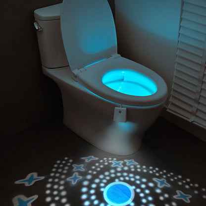 Motion Sensor Rechargeable LED Toilet Night Light - 2Pack, 8 Colors Changing for Bathroom