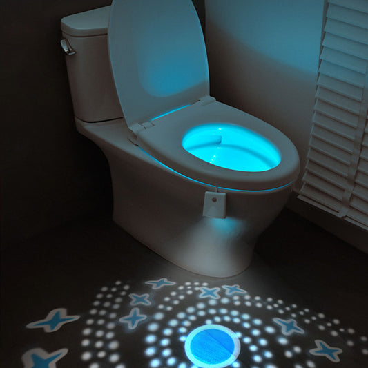 Motion Sensor Rechargeable LED Toilet Night Light - 2Pack, 8 Colors Changing for Bathroom FINDOPIA